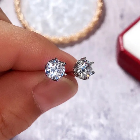 🔵𝟲𝟱%𝗢𝗙𝗙 𝗯𝘂𝗻𝗱𝗹𝗲𝘀 𝟯+🔵 NEW 925 CZ Filigree Round Studs - Picture 10 of 13